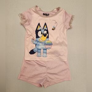 Bluey Girls Shorts Pajama Set 2T